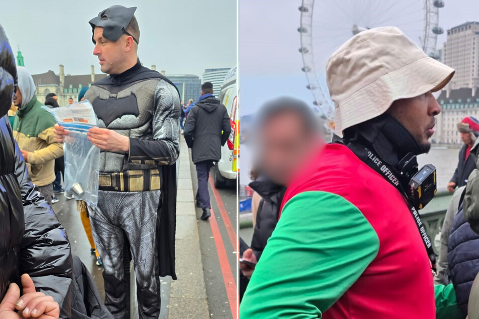 \u200bInspector Watson as Batman and PC Osman as Robin made the arrest