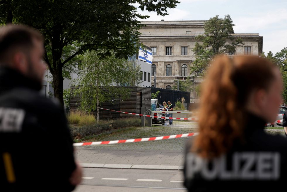 \u200bInvestigators at the scene in Munich
