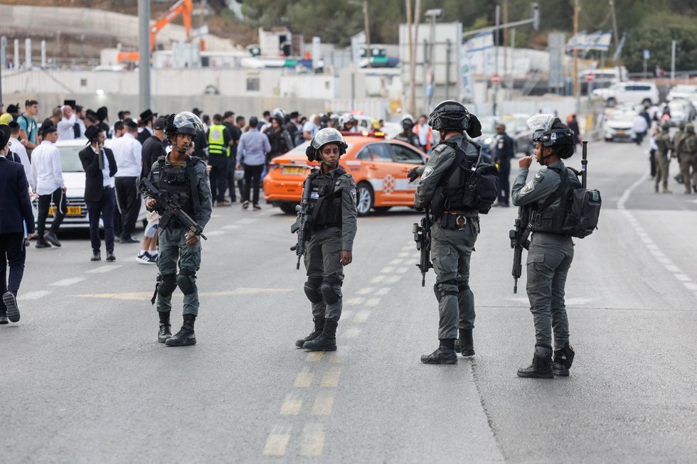 \u200bIsraeli police stand guard near the scene