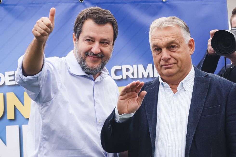 \u200bItalian Deputy Prime Minister Matteo Salvini and Hungarian Prime Minister Viktor Orban