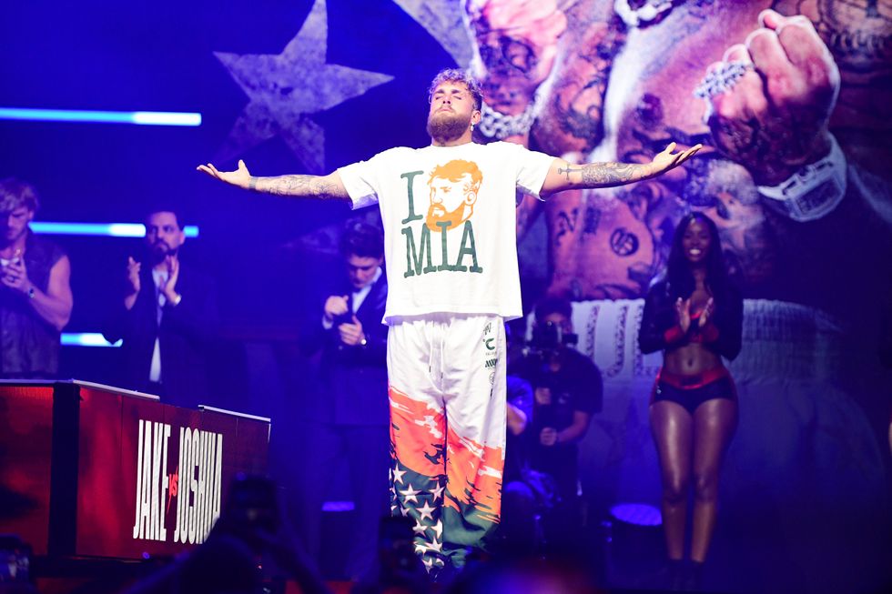 \u200bJake Paul during a public weigh-in at the Fillmore Miami Beach, Florida