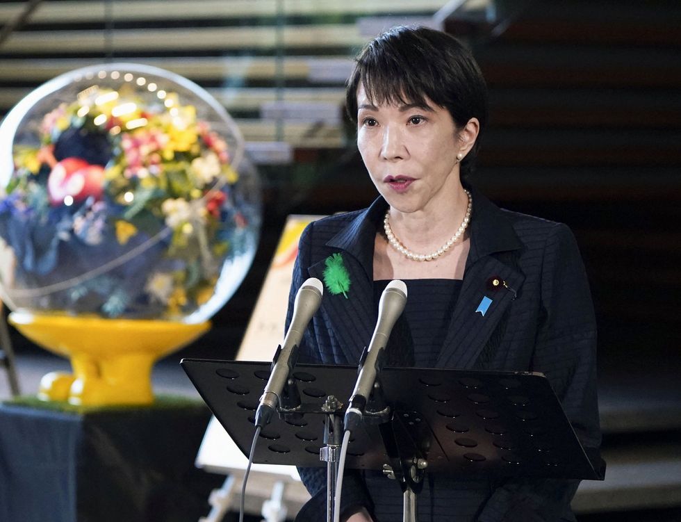\u200bJapan's Prime Minister Sanae Takaichi speaks to media