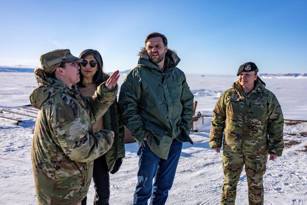 \u200bJD Vance and Second Lady Usha Vance tour the US military's Pituffik Space Base in Greenland
