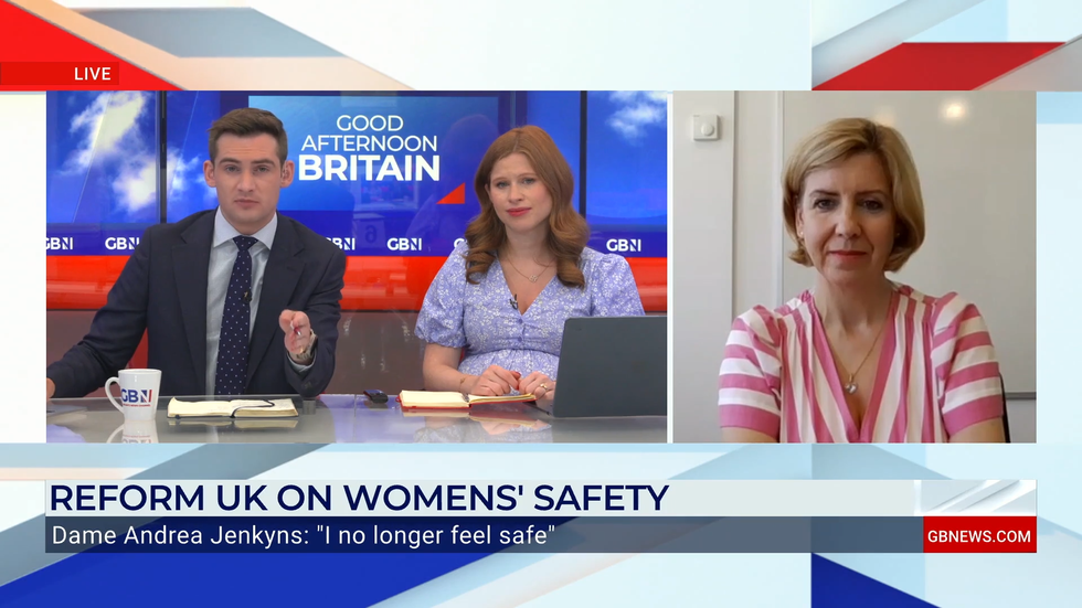 \u200bJenkyns joined Tom Harwood and Emily Carver on GB News