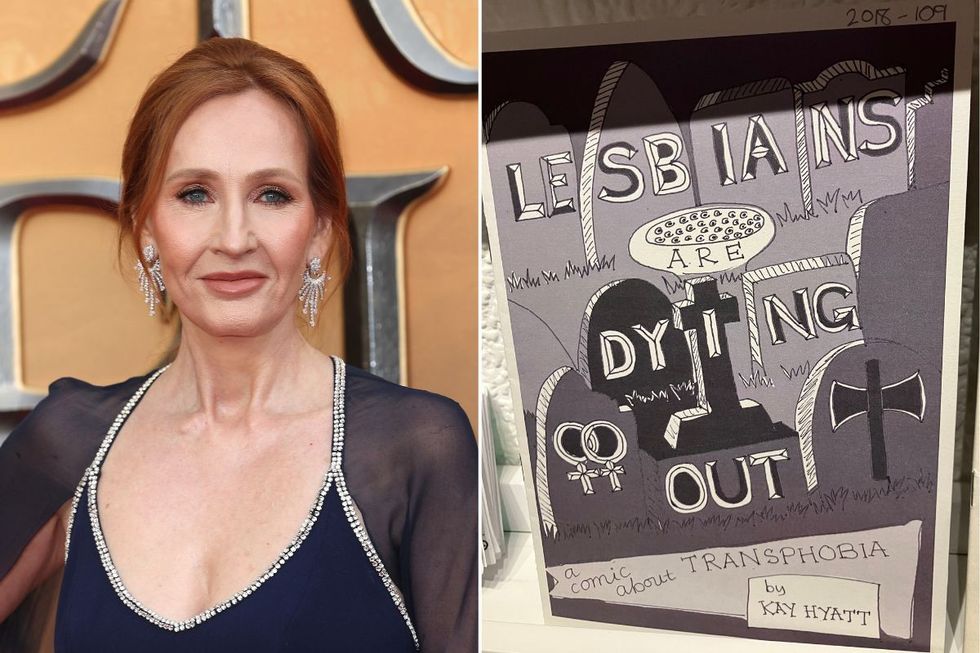 \u200bJK Rowling has slammed the library for stocking the text