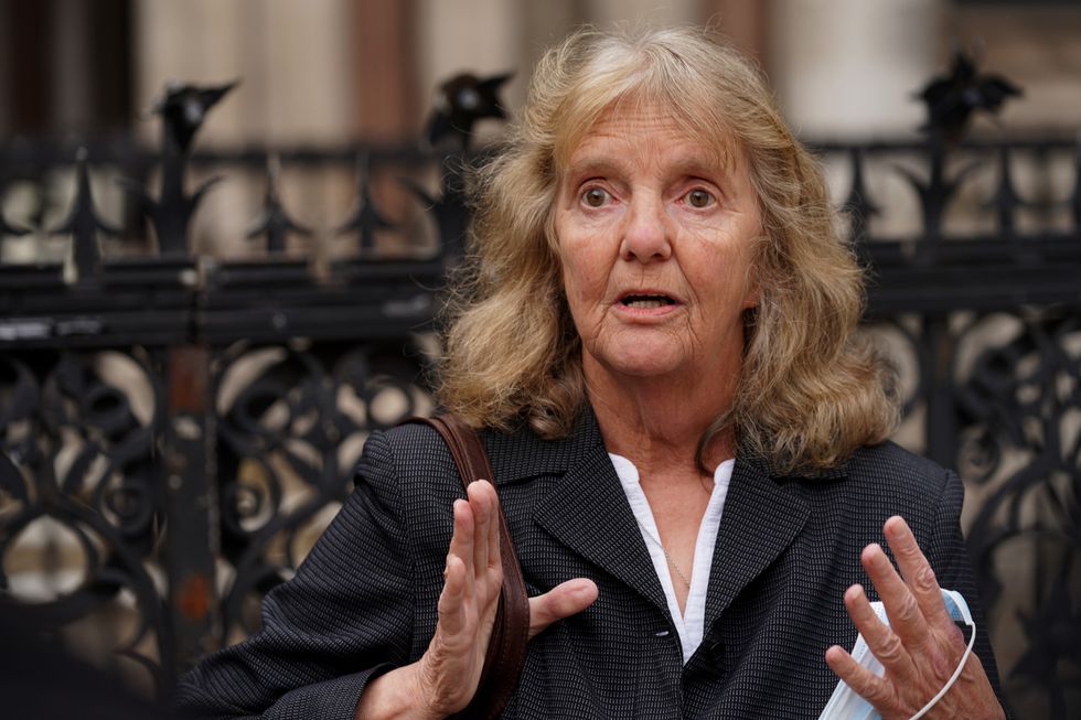 \u200bJoy Dove speaking outside the Court of appeal