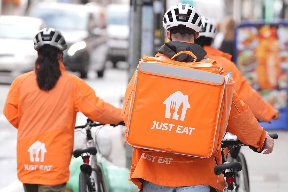 \u200bJust Eat delivery riders in London