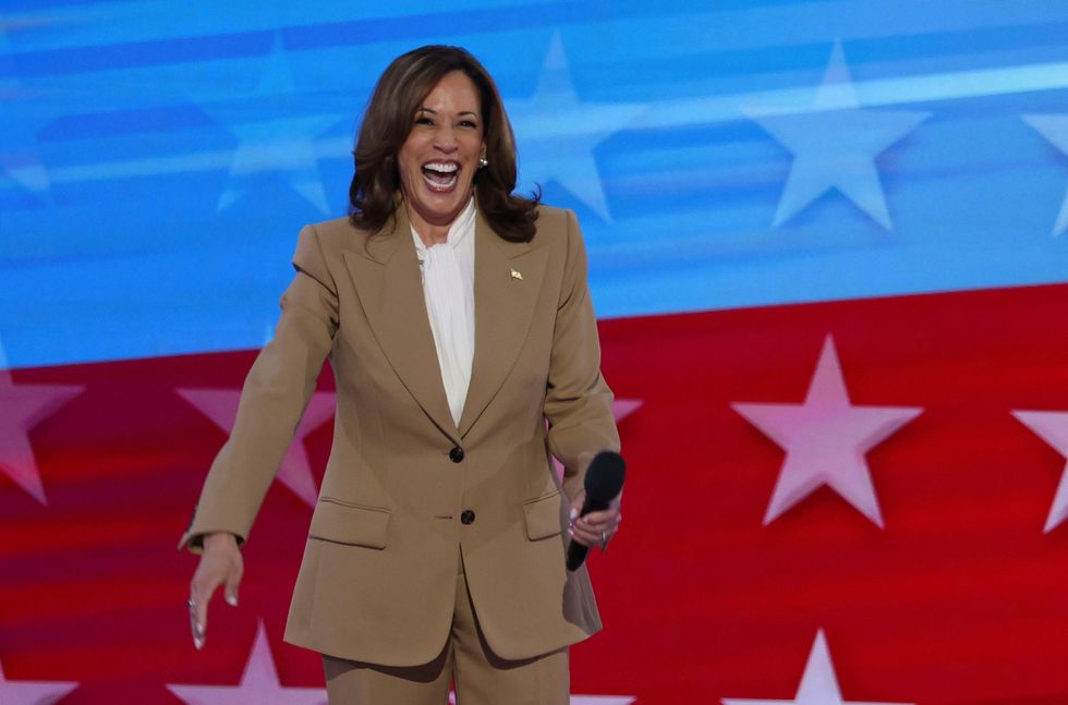 \u200bKamala Harris spoke briefly at the Democratic National Convention