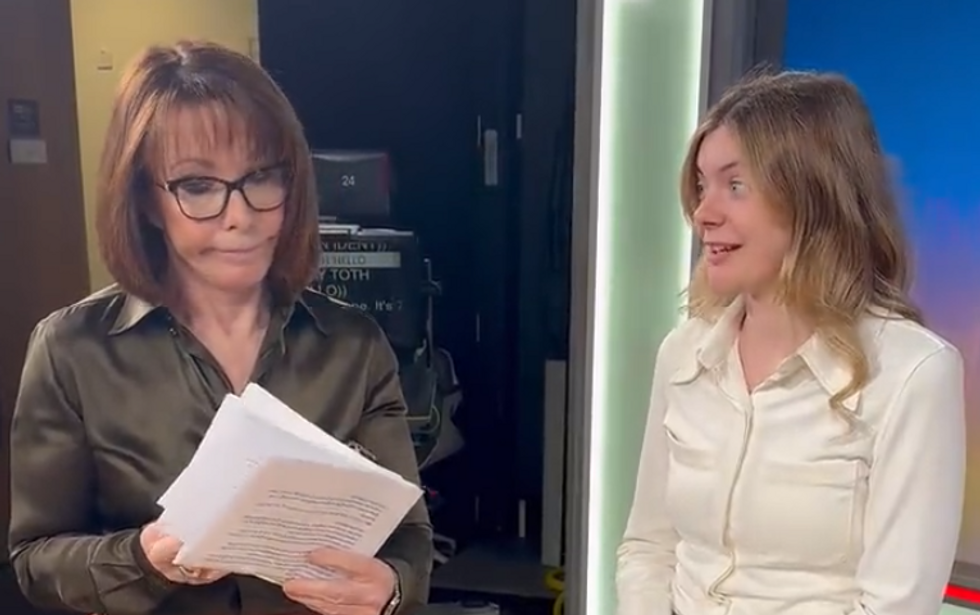 \u200bKay Burley and a producer