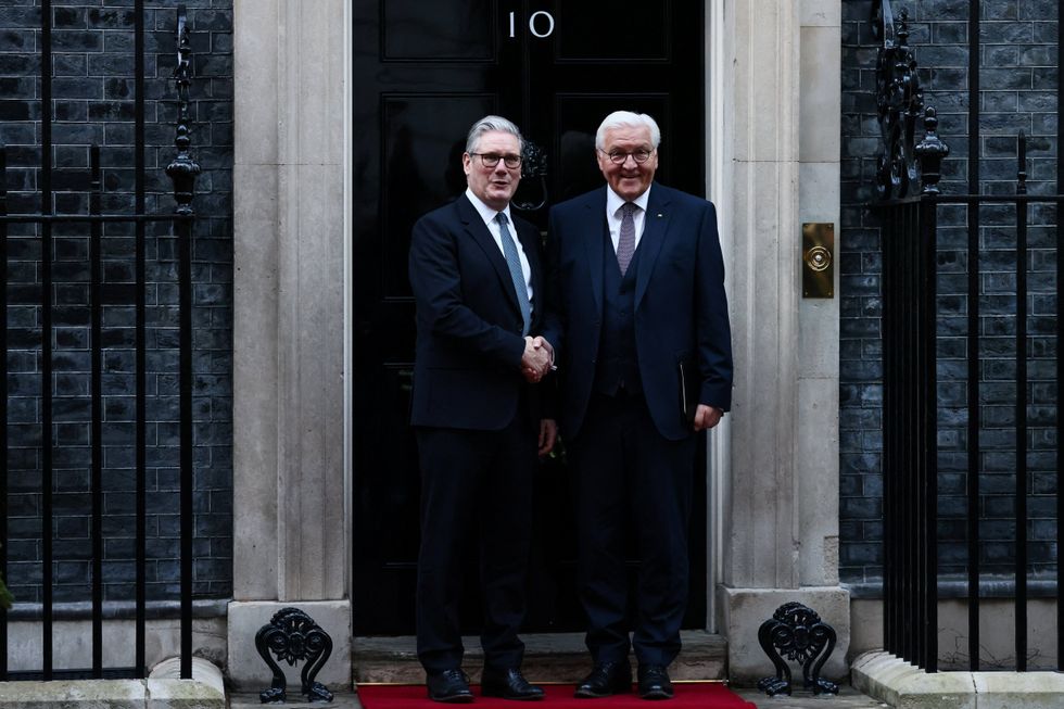 \u200bKeir Starmer greets German President Frank-Walter Steinmeier