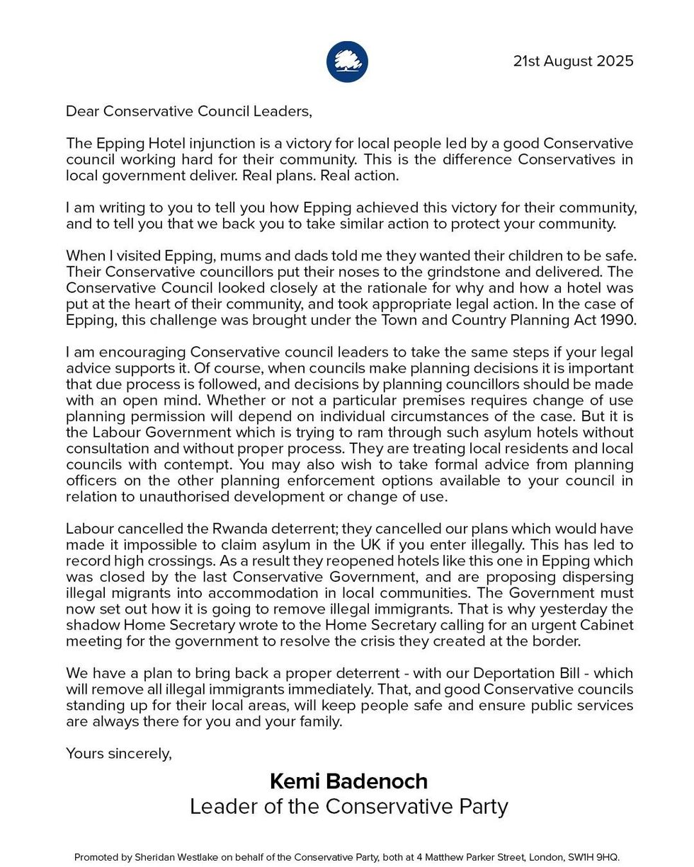 \u200bKemi Badenoch's letter
