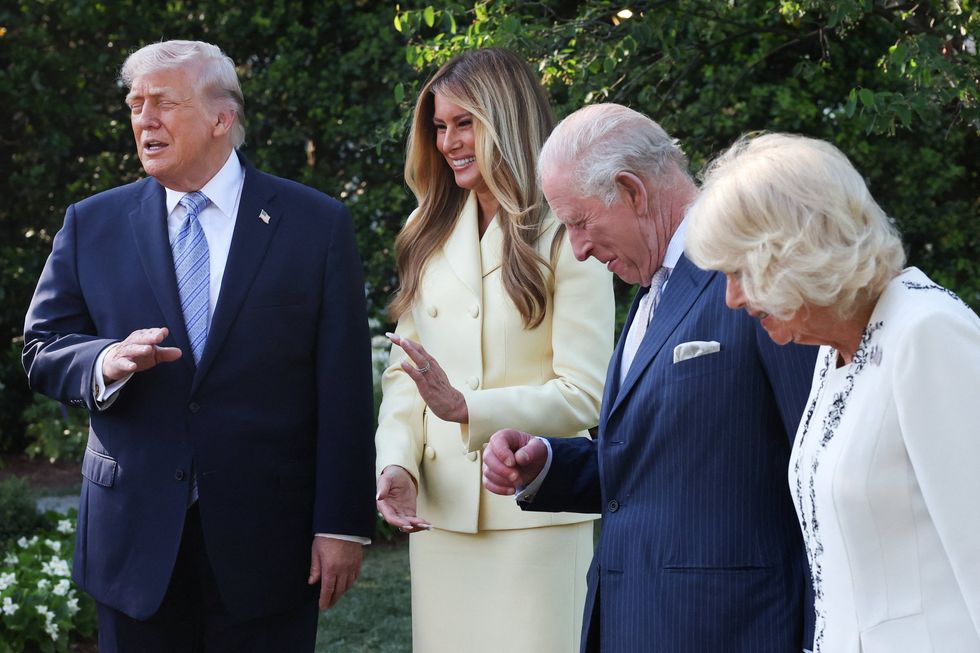 u200bKing Charles, First Lady Melania Trump, Donald Trump, Queen Camilla