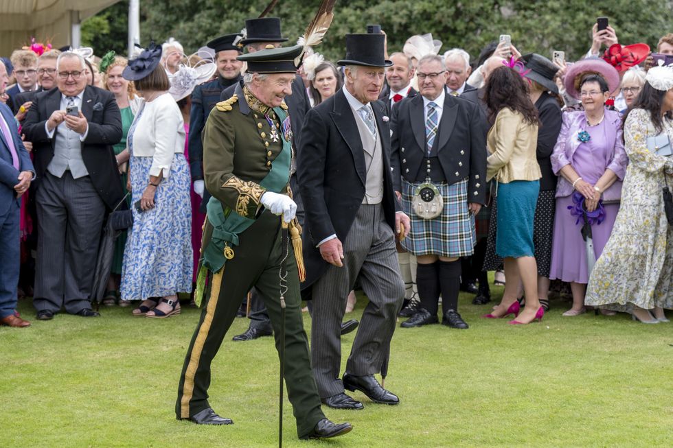 \u200bKing Charles III at the garden party