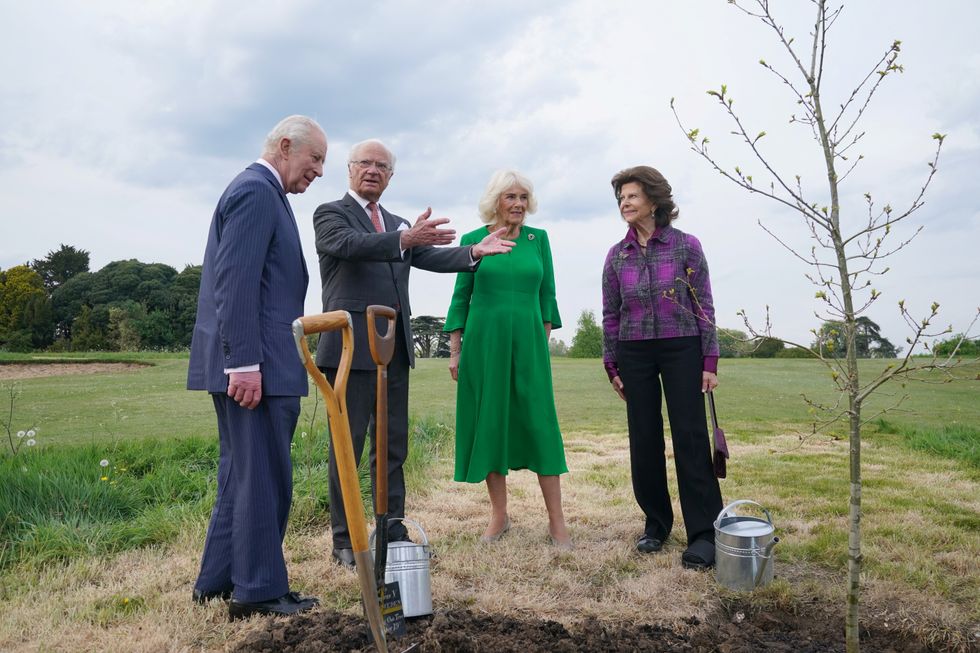 \u200bKing Charles, Queen Camilla, King Carl XVI Gustaf and Queen Silvia of Sweden
