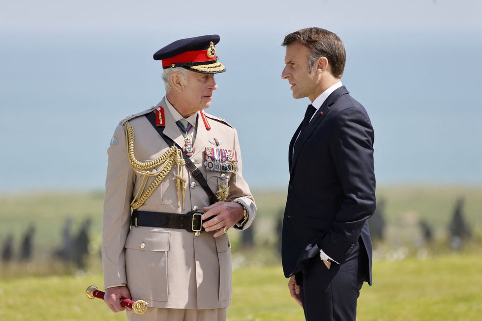 \u200bKing Charles with French President Emmanuel Macron