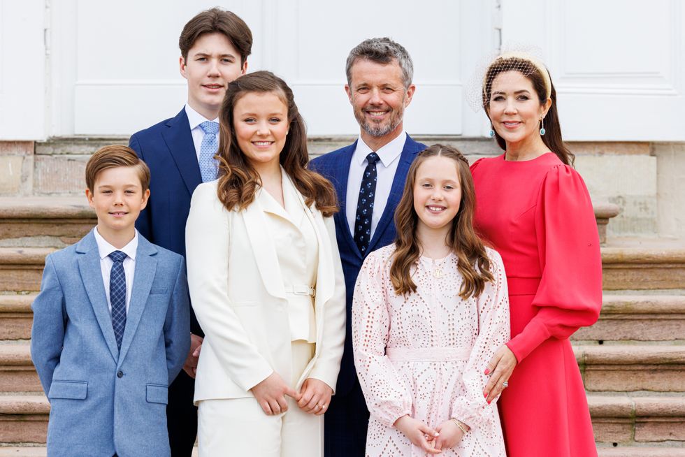 \u200bKing Frederik, Queen Mary, Prince Christian, Princess Isabella, Princess Josephine, and Prince Vincent