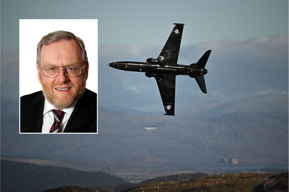 \u200bLabour MP John Spellar and a hawk jet