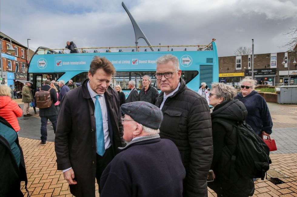 \u200bLee Anderson campaigning with then Reform UK leader Richard Tice