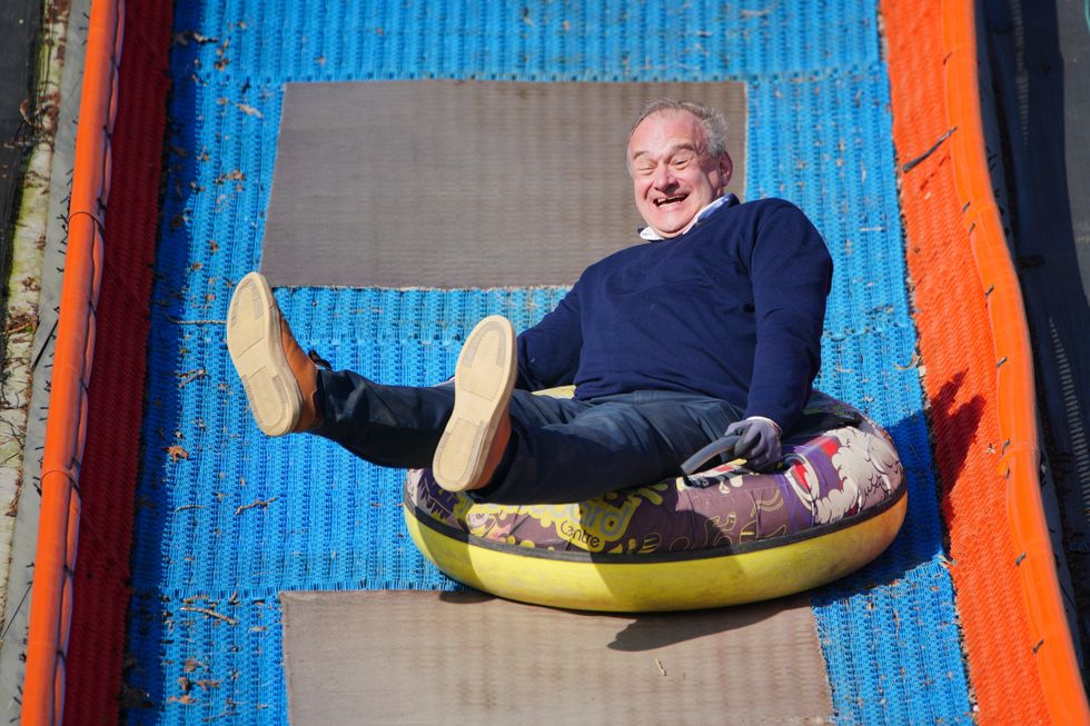 \u200bLiberal Democrat leader Sir Ed Davey visits Gloucester Ski and Snowboarding Centre in Matson, Gloucestershire
