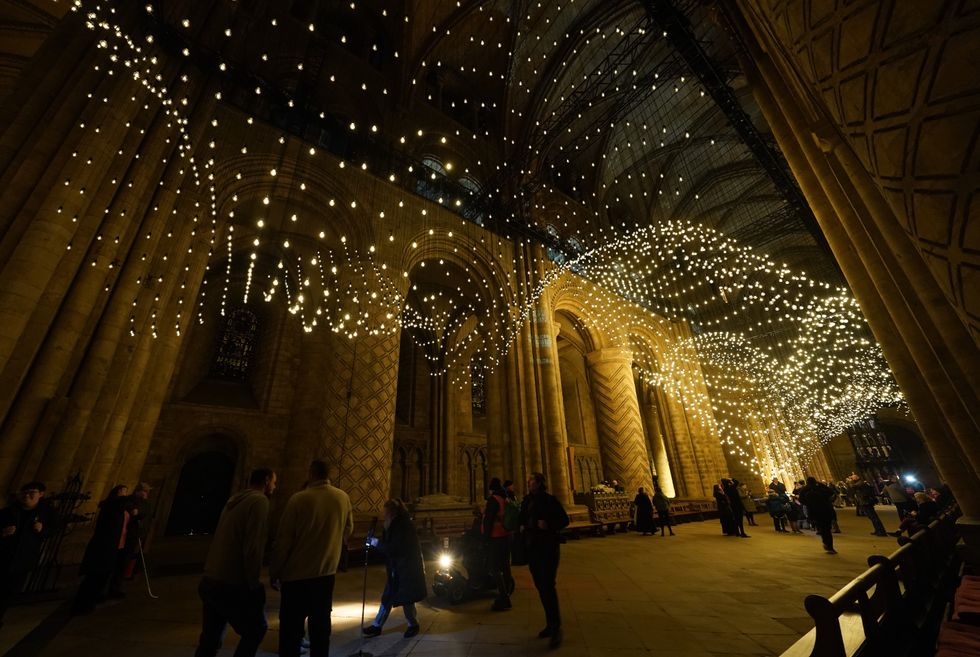 u200bLights were installed in the cathedral building