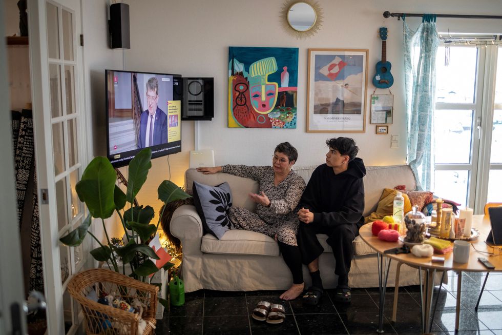 \u200bLiv Aurora Jensen, with her son Inuk Stender Jensen