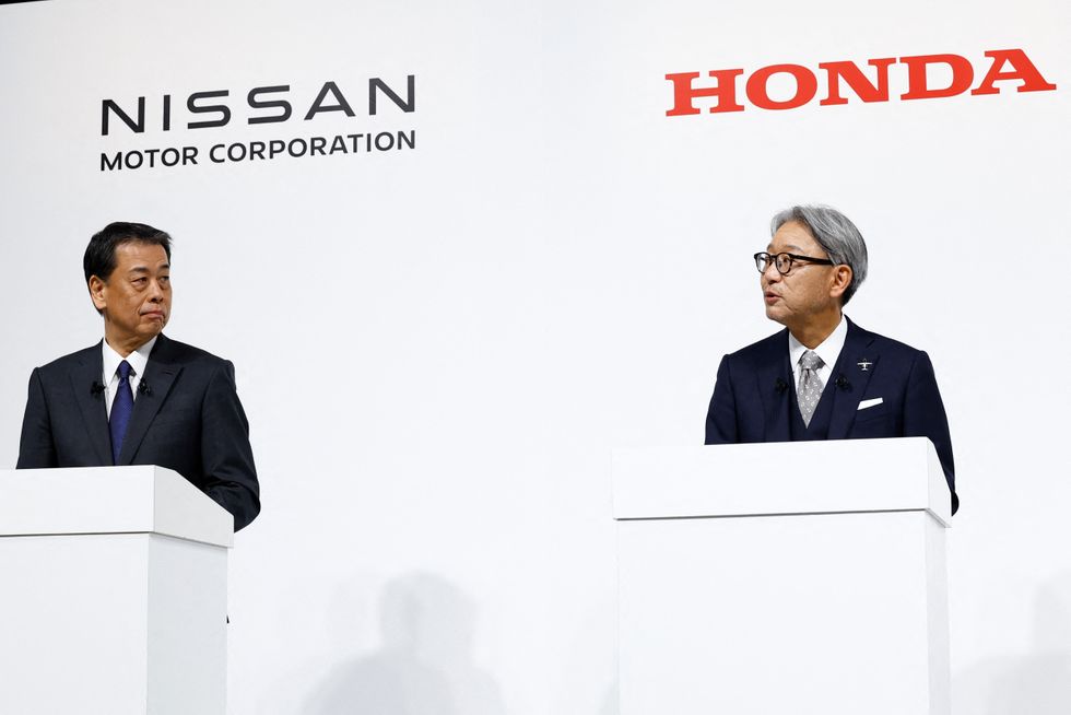 \u200bMakoto Uchida and Toshihiro Mibe held a joint press conference on their merger talks this morning