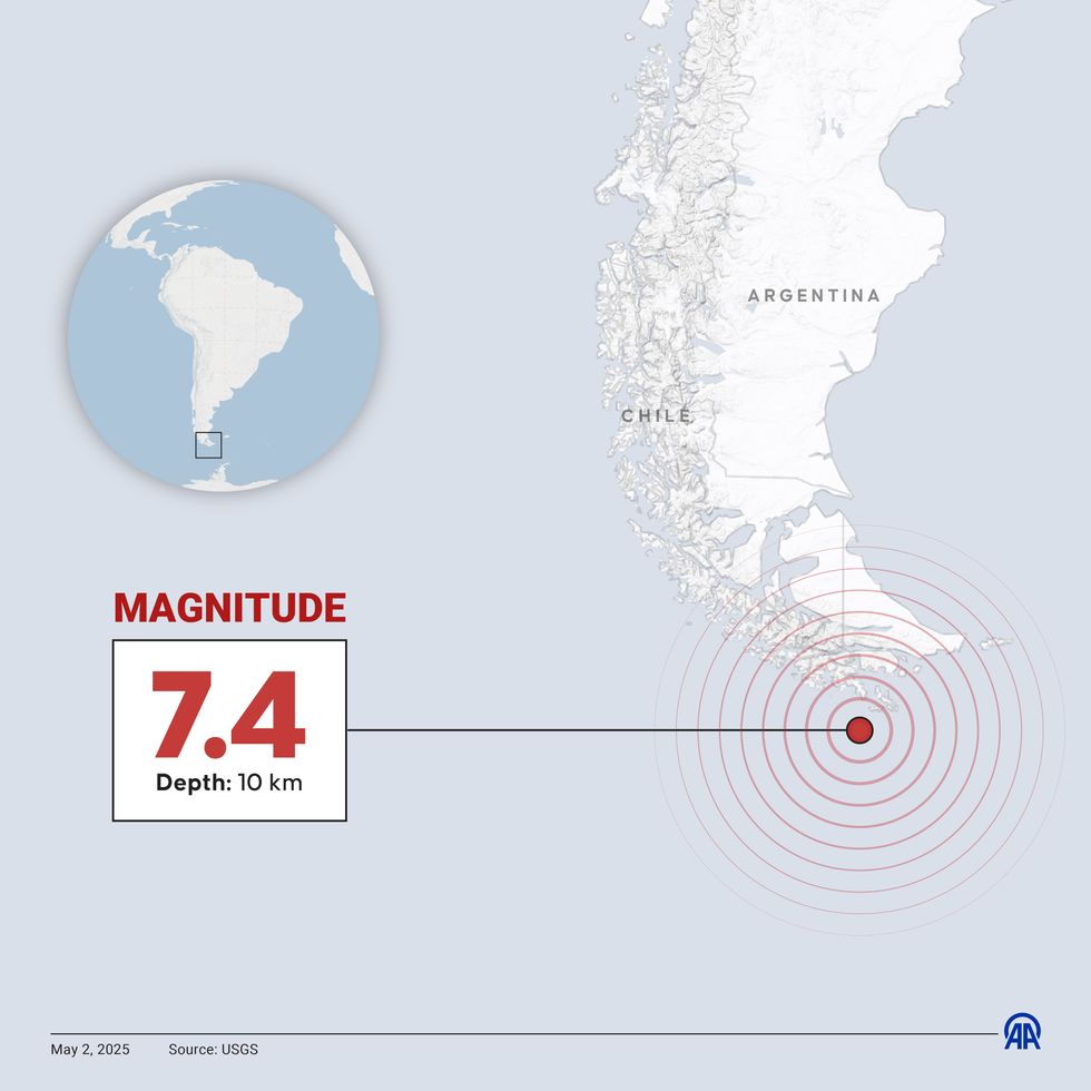 \u200bMap of the earthquake tremor