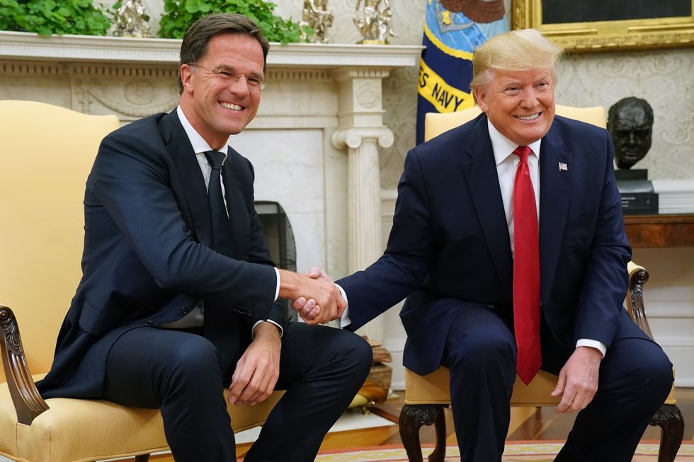 \u200bMark Rutte and Donald Trump