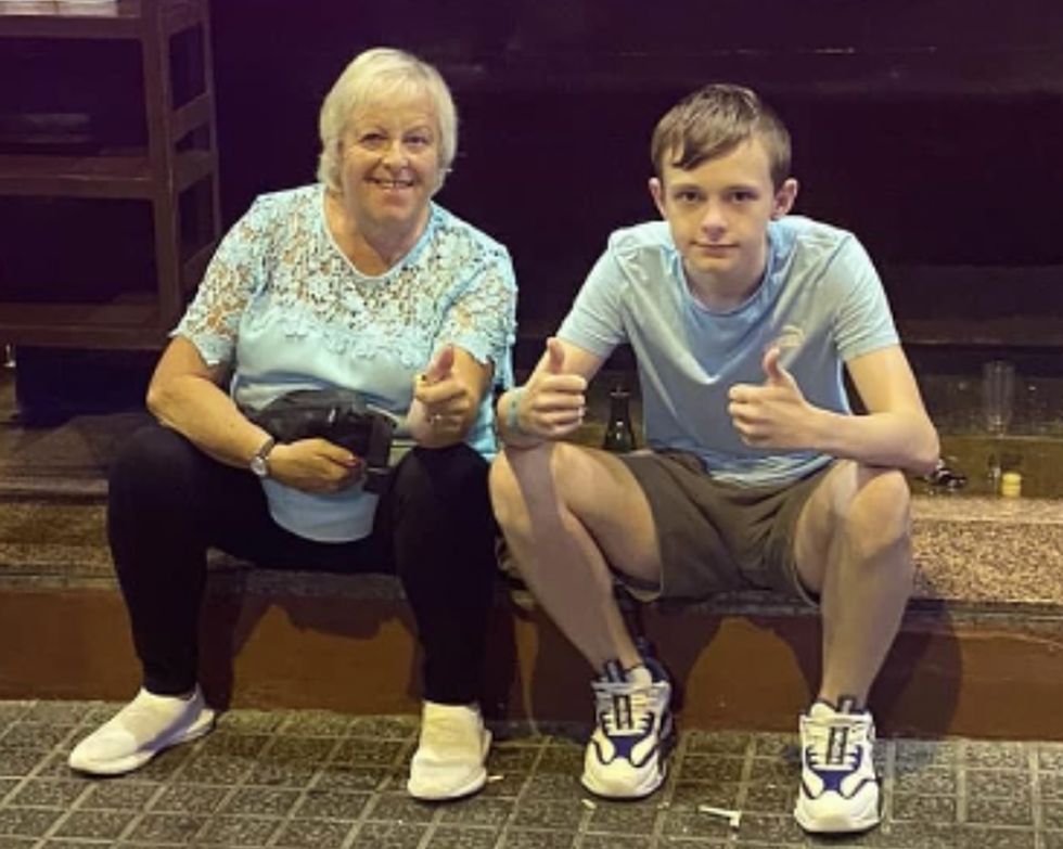 \u200bMason Rist with his grandmother, Gail