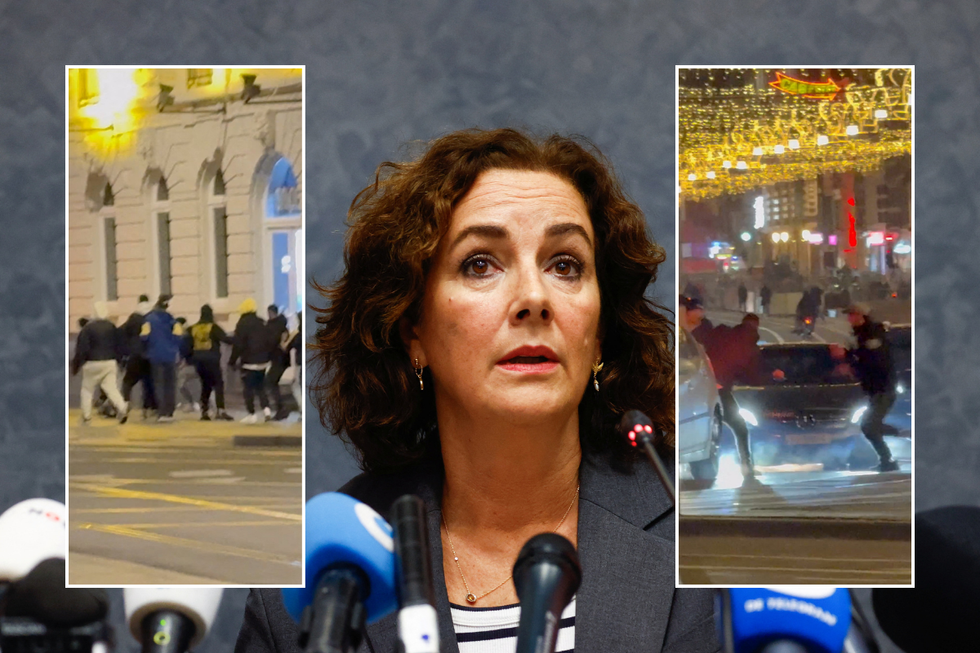\u200bMayor of Amsterdam Femke Halsema attends a press conference following a night of violence