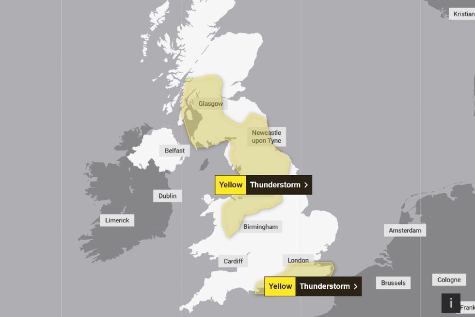 \u200bMet Office issues lightning storm warning 06 May 2024