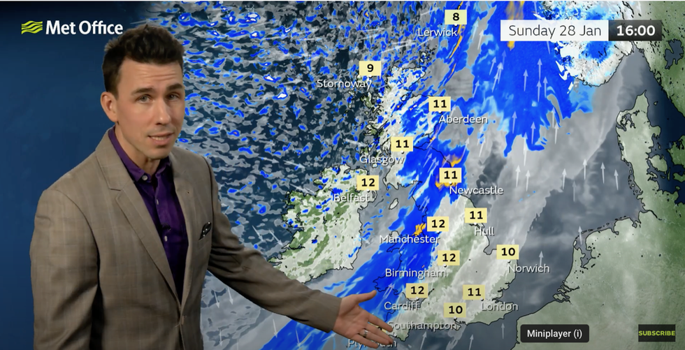 \u200bMet Office meteorologist Aidan McGivern