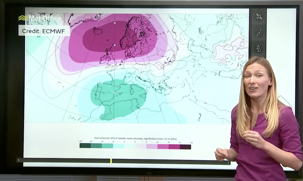 \u200bMet Office\u2019s Annie Shuttleworth describes block moving over north UK