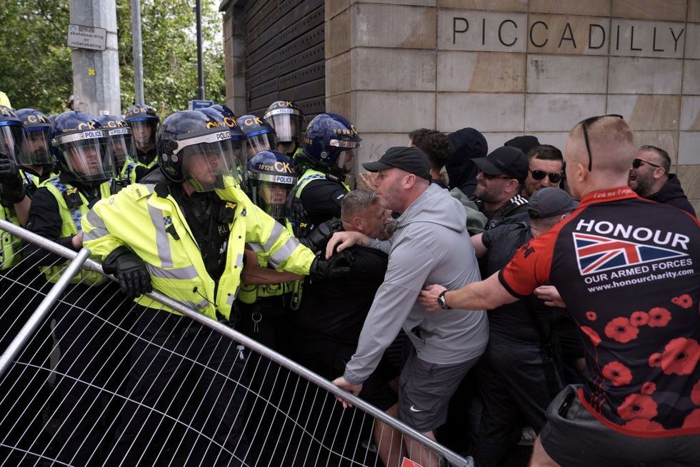 \u200bMetal fences were torn down in the city centre