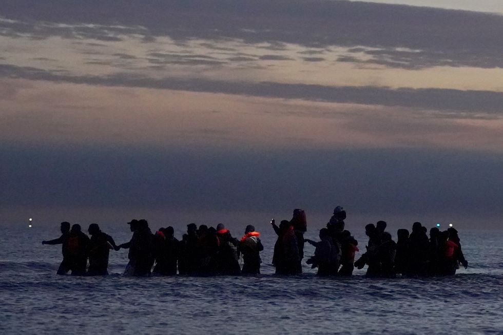 \u200bMigrants were seen