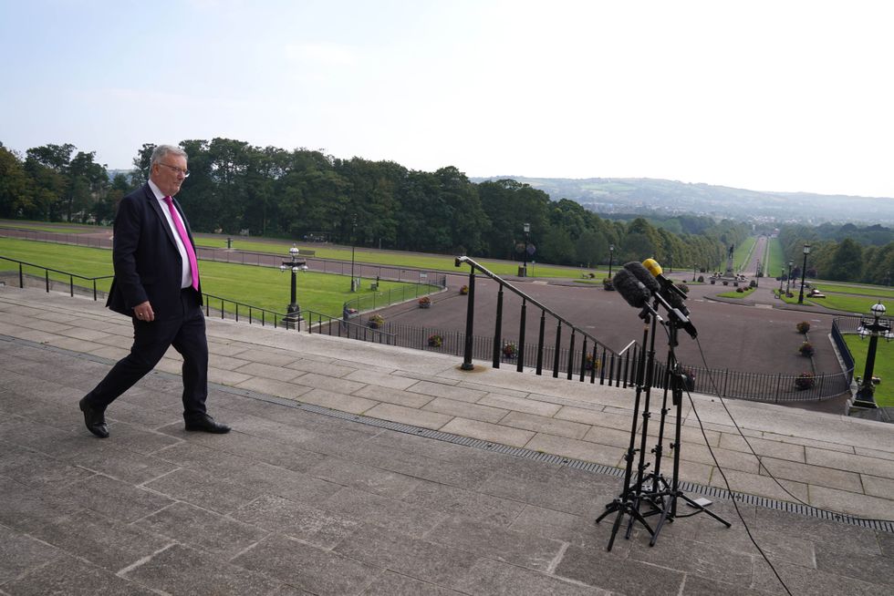 \u200bMike Nesbitt speaking at a press conference