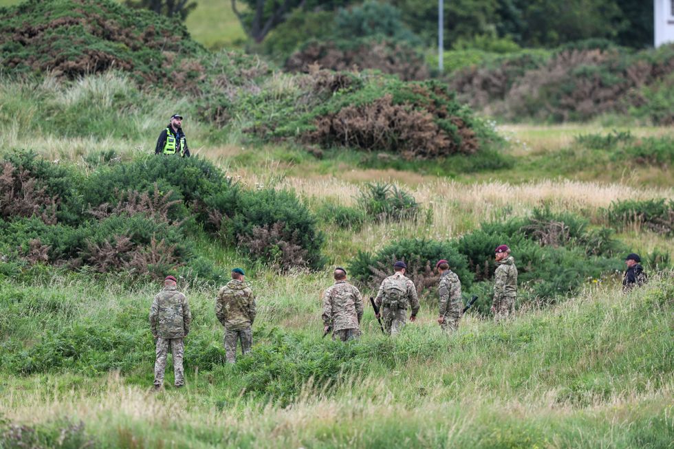\u200bMilitary personnel were seen checking the course