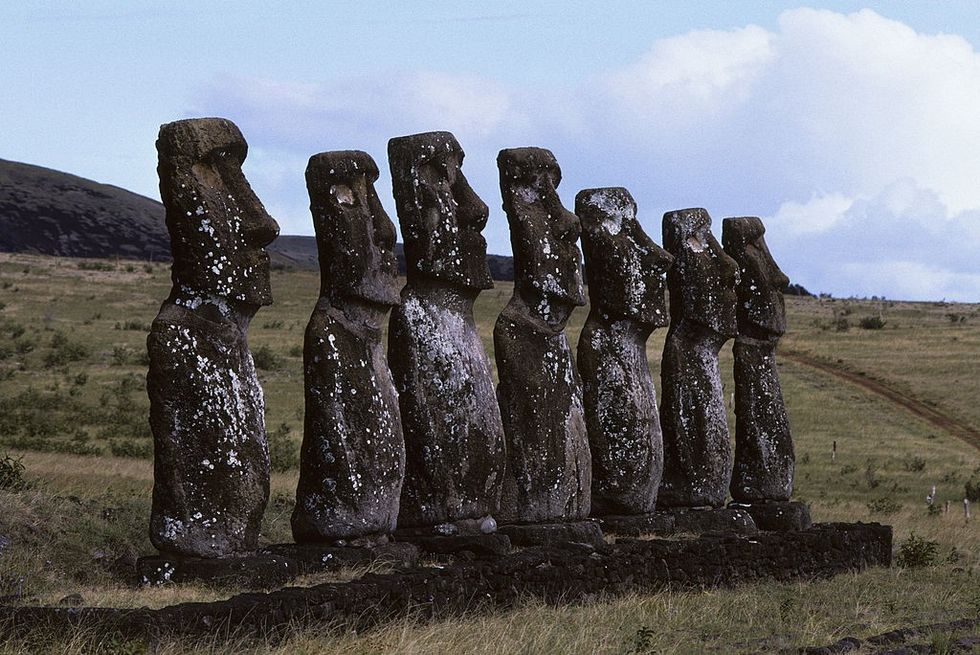 \u200bMoai Statues At Ahu Akivi