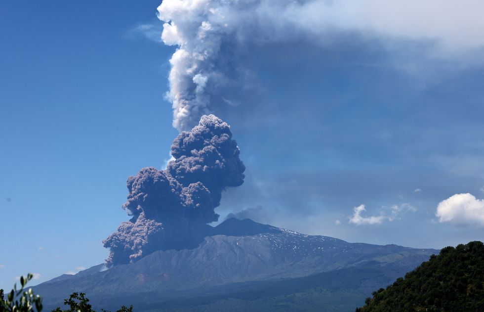 \u200bMount Etna has erruptrd