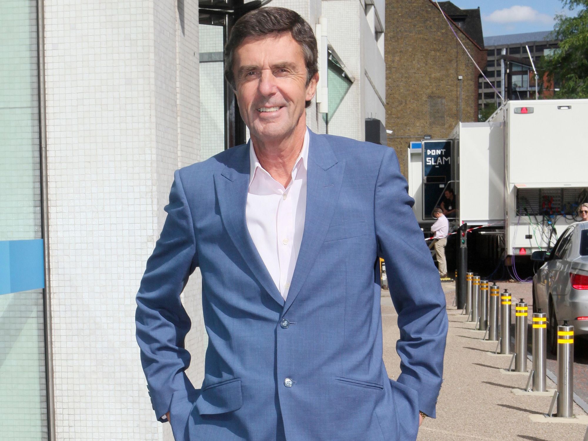 \u200bMr Stapleton pictured leaving ITV after the press launch for their new morning show Daybreak with Adrian Chiles and Christine Bleakley