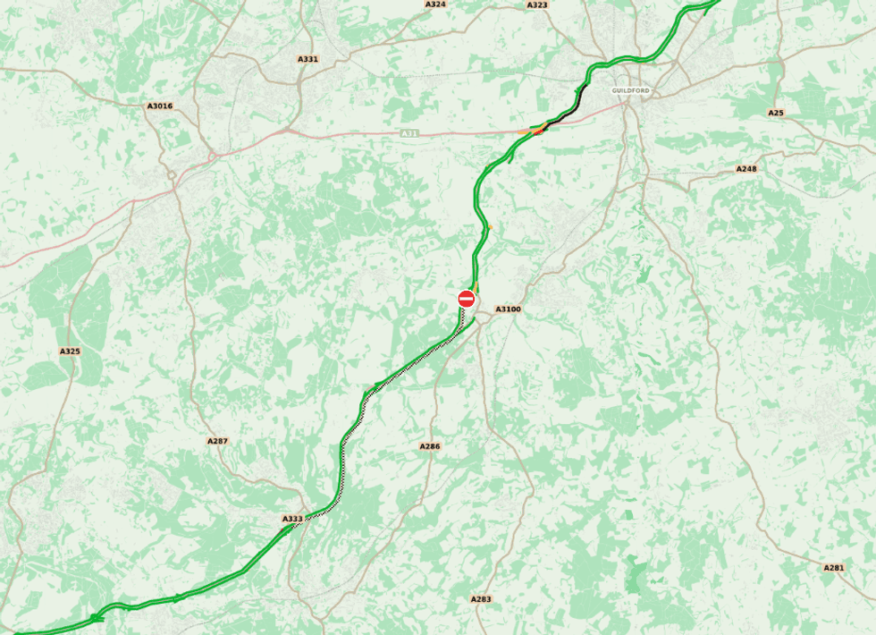 \u200bNational Highways is warning of long delays on the A3 this morning
