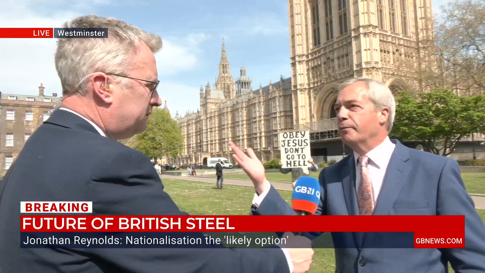 \u200bNigel Farage spoke to Christopher Hope on GB News