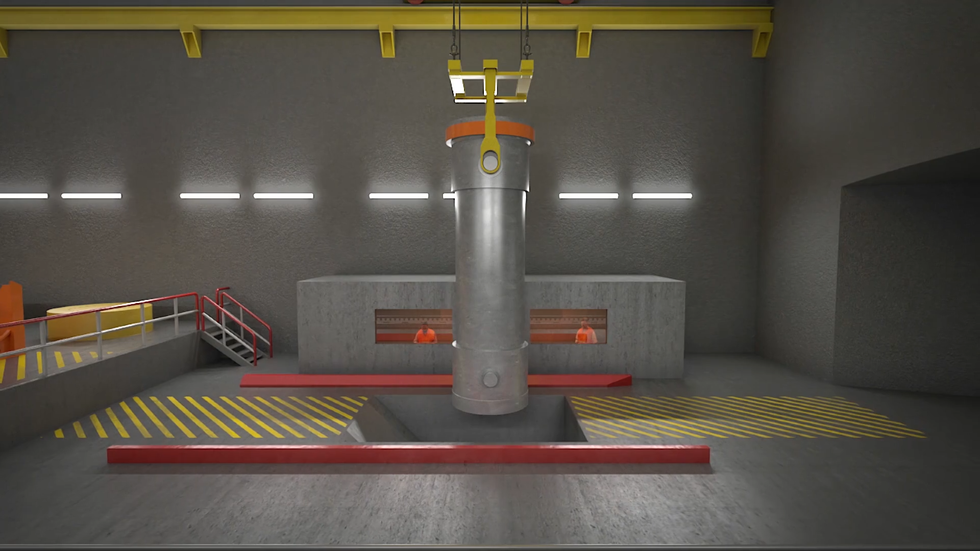 \u200bNuclear waste would be stored underground to decompose safely over the coming centuries