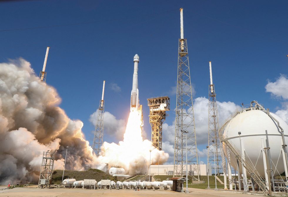\u200bO: A United Launch Alliance Atlas V rocket carrying two astronauts aboard Boeing's Starliner-1 Crew Flight Test