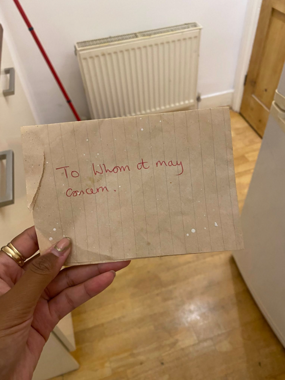 \u200bOliver made the discovery hidden away in a space she used for her kitchen utensils