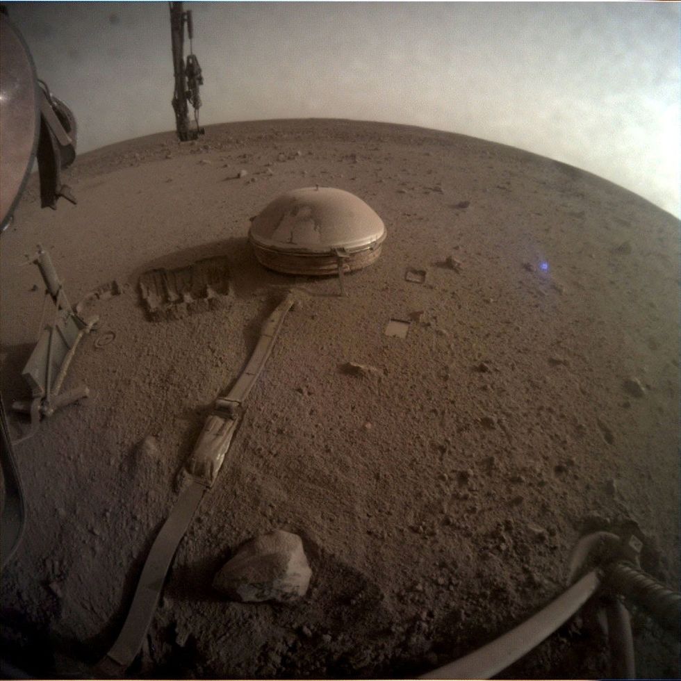 \u200bOne of the last images taken by NASA's InSight Mars lander