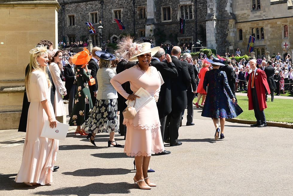 \u200bOprah Winfrey leaves St George's Chapel at Windsor Castle