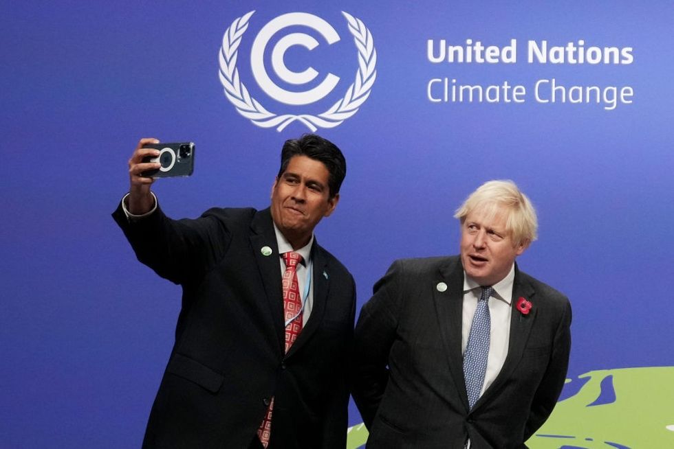 \u200bPalau president Surangel Whipp and Boris Johnson