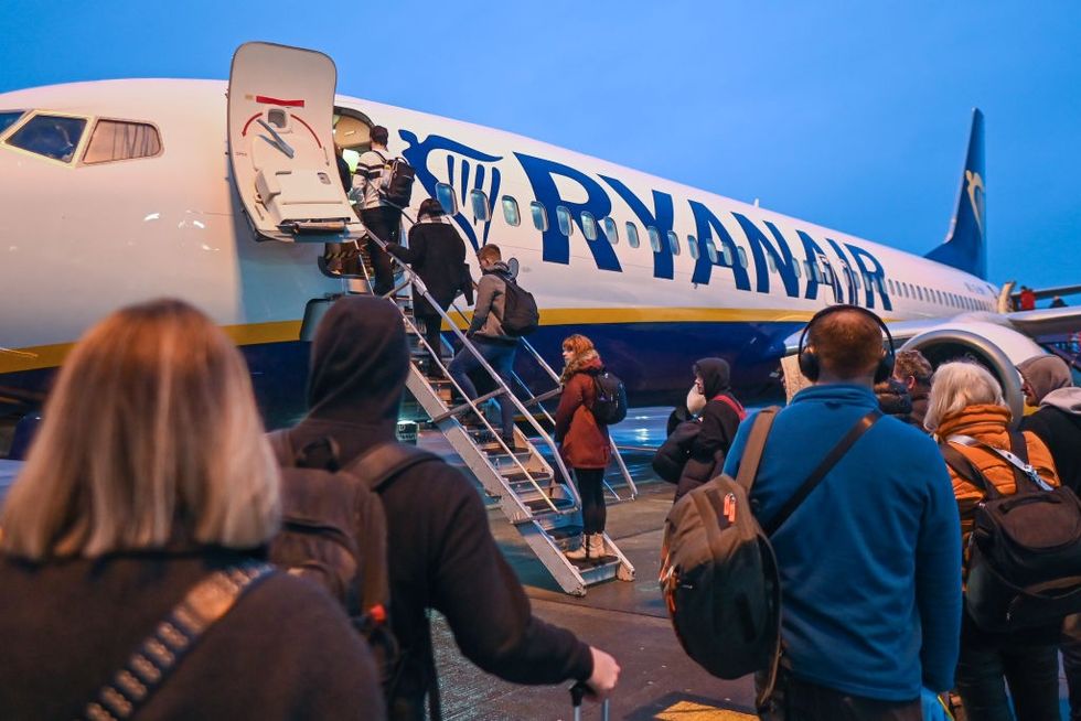 \u200bPassengers boarding a Ryanair plane at Dublin International Airport (file pic)