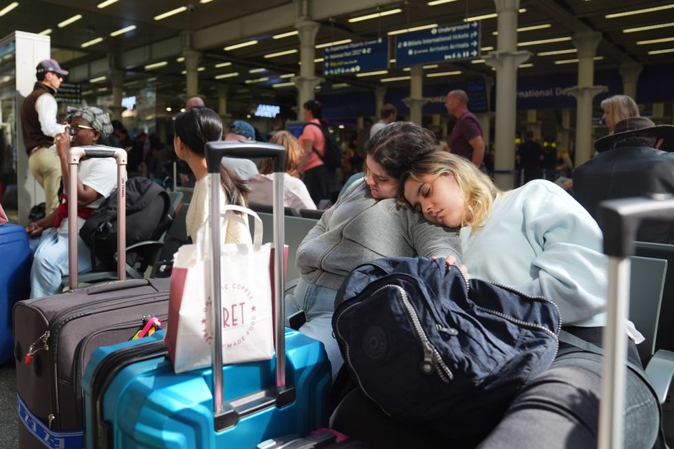 \u200bPassengers wait at London St Pancras for Eurostar services